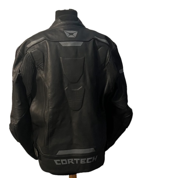 Cortech Apex Mens Leather Motorcycle Jacket Black, Size 2XL, Made In Pakistan - Picture 2 of 16